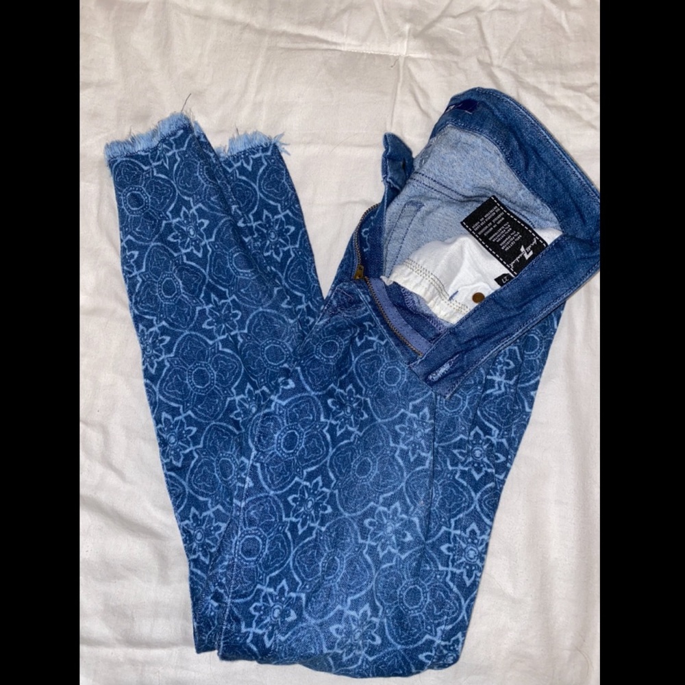 7 for all Mankind patterned cropped ankle jeans